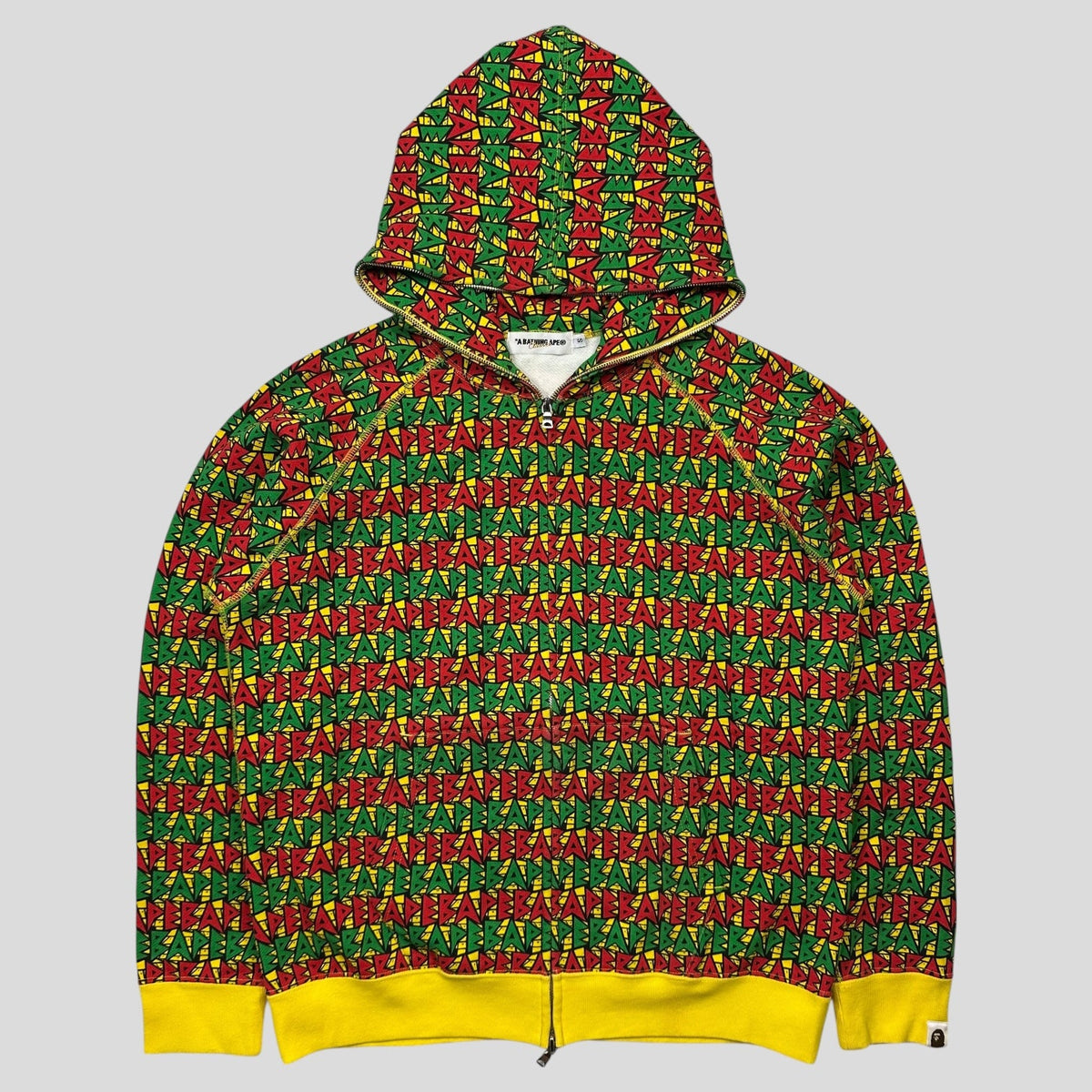 Bape OG 2009 Rasta Full Zip Hoodie - S/M | Small, Multicoloured