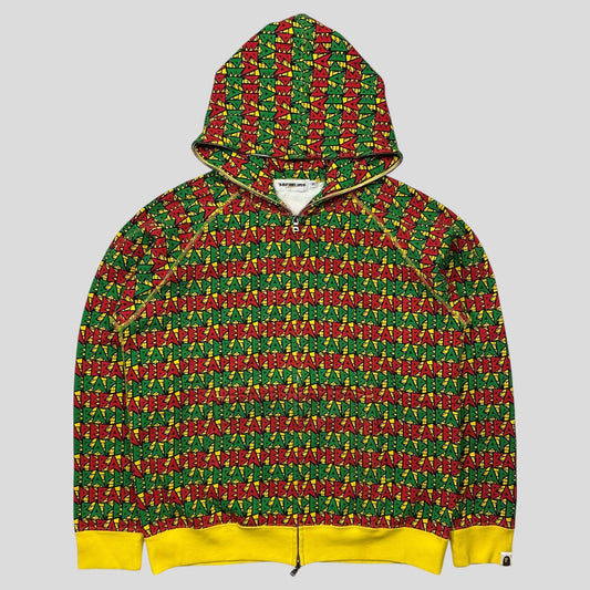Bape OG 2009 Rasta Full Zip Hoodie - S/M | Small, Red, Green, Yellow