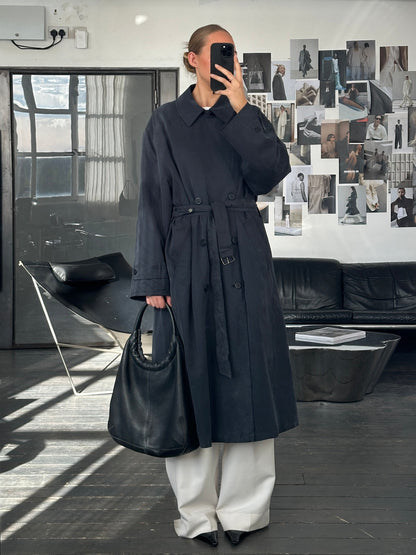 Ralph Lauren 1990s Double Breasted Belted Trench Coat - XXL