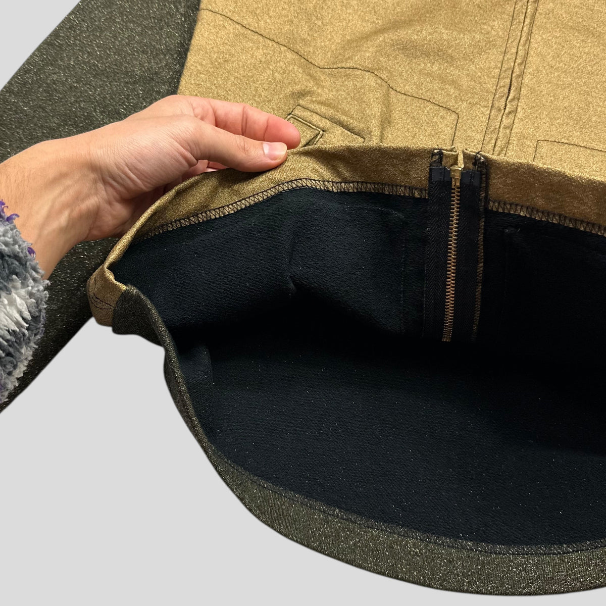 CDG Homme 2011 Gold Glitter Work Jacket - L (M) | Medium, Gold
