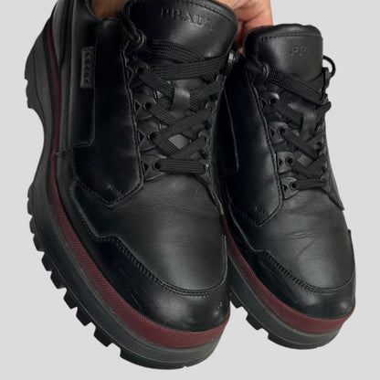 Prada Milano FW18 Leather Low Brixxen Boot - UK9 | Black