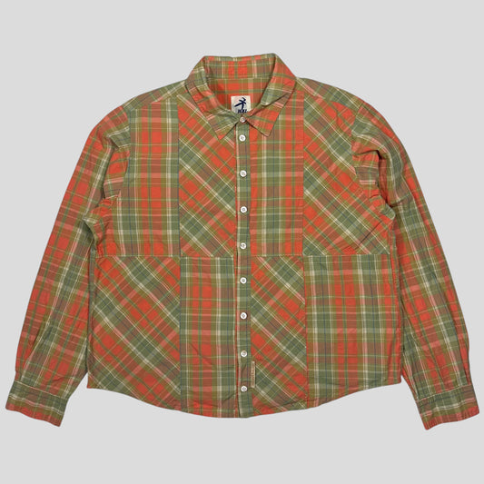 Hai By Issey Miyake 90’s Asymmetrical Plaid Boxy Shirt - S/M