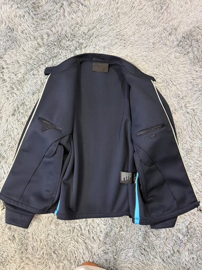 Prada 2018 Race Rubber Logo Contrast Stripe Blouson Jacket - IT52 | O/S, Multicoloured