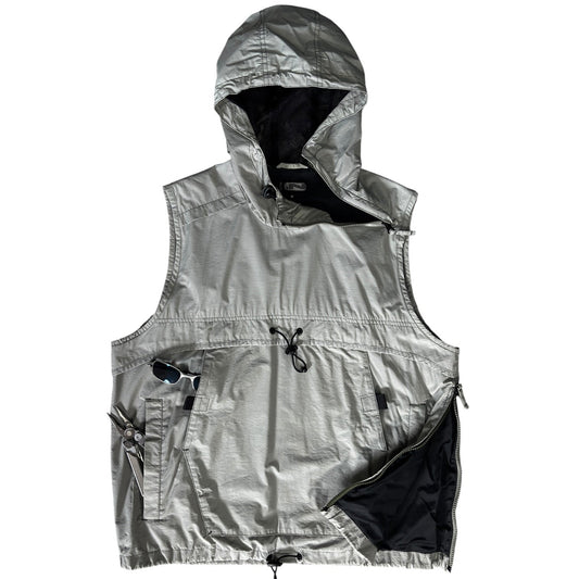 Next 00's Technical Vest Jacket M | Medium, Silver