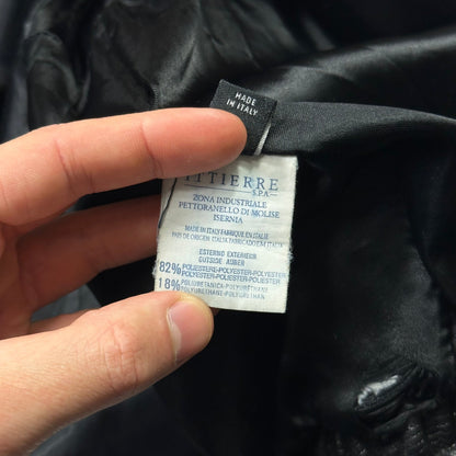 Versace VJC 90’s Liquid Silk Ribbed Cropped Puffer - S/M