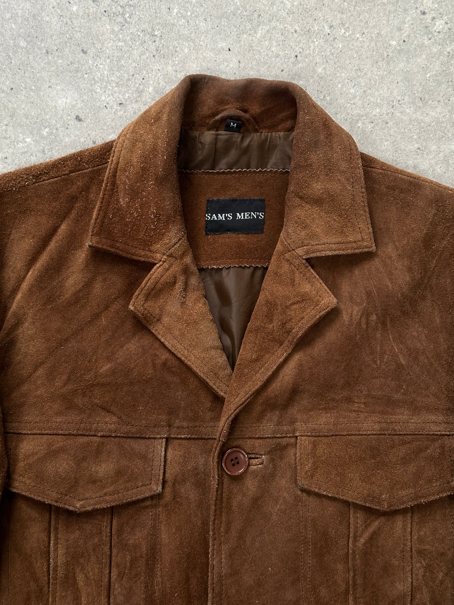 Vintage 1990s Suede Leather Jacket - L