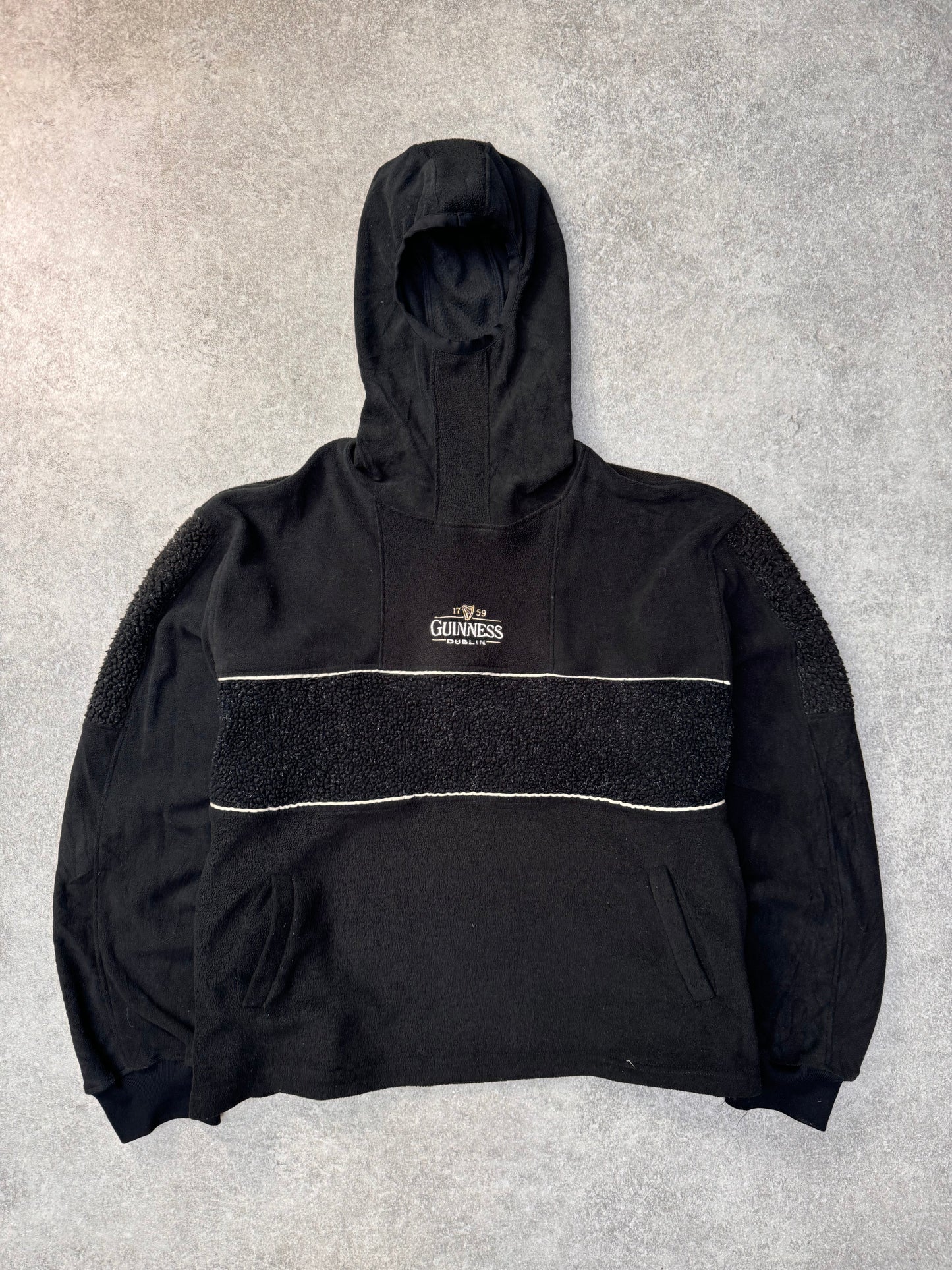 VT Rework: Guinness Fleece Panelled Logo Hoodie