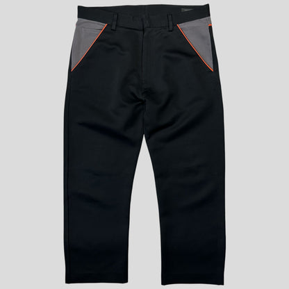 Prada Milano SS16 Runway Colourblock Technical Polyester  Trousers - IT48 | Default Title, Multicoloured