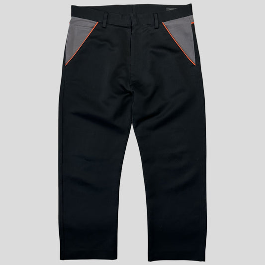 Prada Milano SS16 Runway Colourblock Technical Polyester  Trousers - IT48 | Default Title, Multicoloured