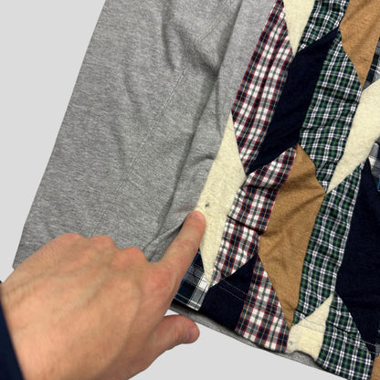 Comme Des Garçons Homme 00’s Reconstructed Plaid Longsleeve - S | Medium, Grey