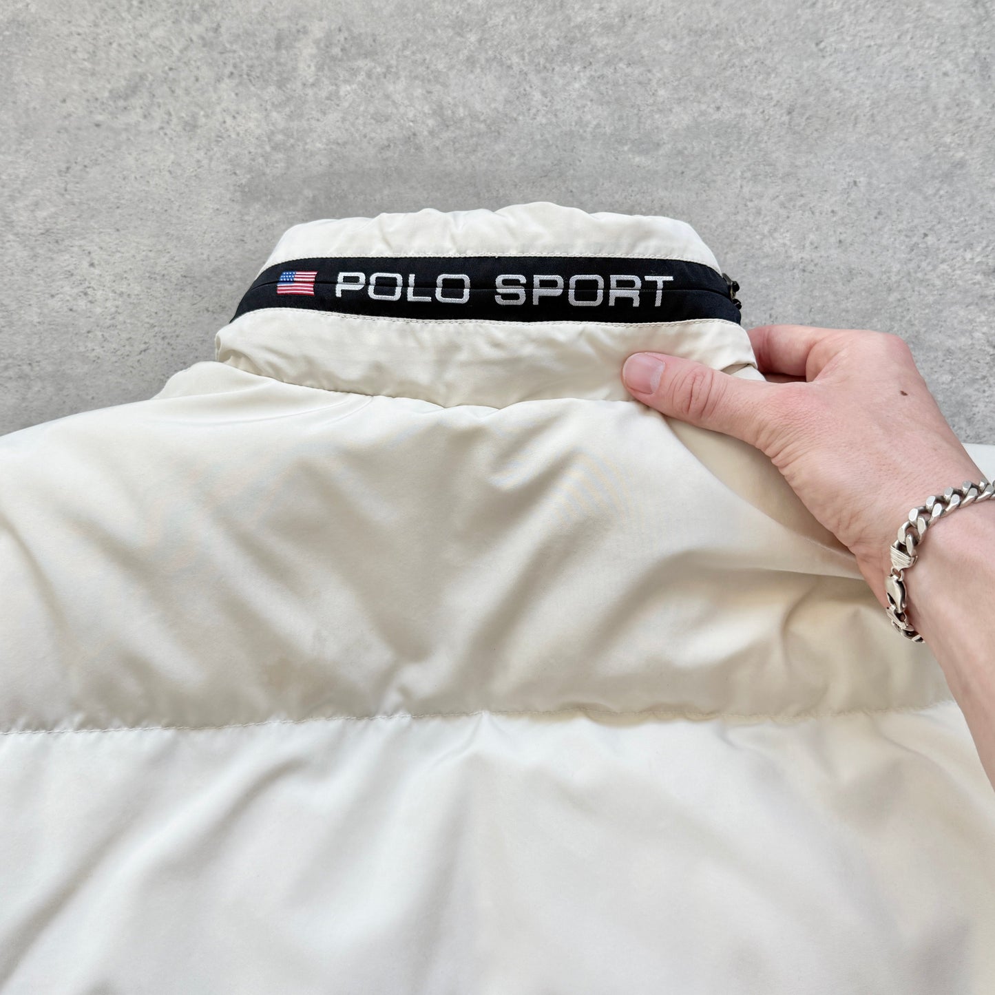 Polo Sport Ralph Lauren RARE 1990s technical fleece lined puffer jacket (L)