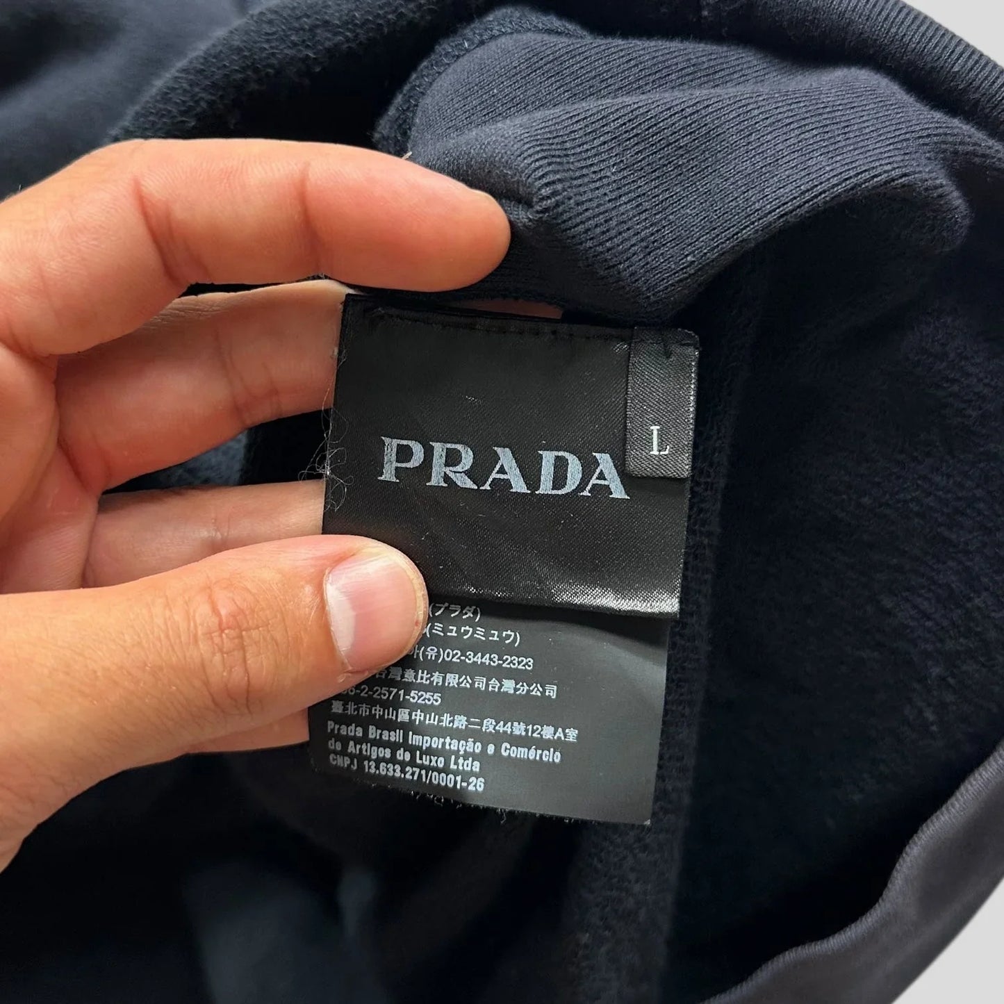 Prada Milano 2018 Red Tab Pullover Hoodie - M