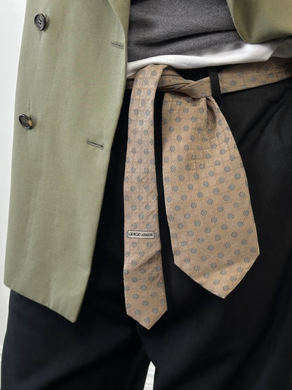 Armani Collezioni 2000s Pure Silk Polkadot Tie