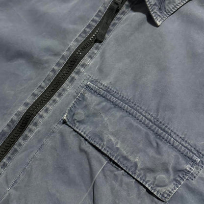 Stone Island Canvas Overshirt | Small, Slate Blue