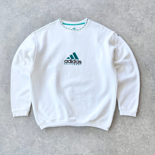 Adidas Equipment RARE 1990s heavyweight embroidered sweatshirt (L)