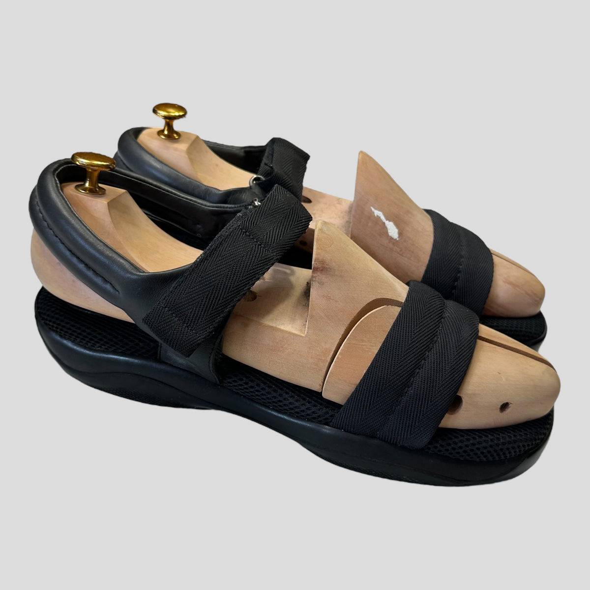 Prada Sport SS99 Mesh + Leather Vibram Sandals - UK9-10 | O/S, Black