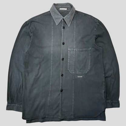 Stone Island 1999 Heavy Cotton Spellout Carpenter Shirt - M (L) | Default Title, Grey