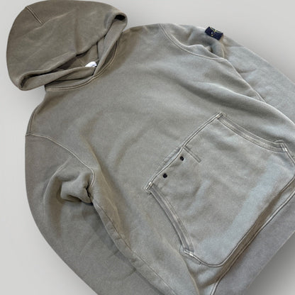 Stone Island Khaki Green Old Effect Hoodie L