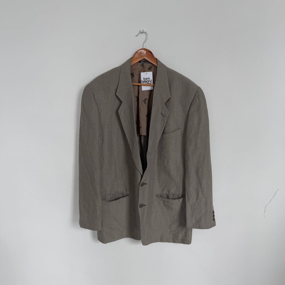 1980s emporio armani lined blazer | O/S, Taupe