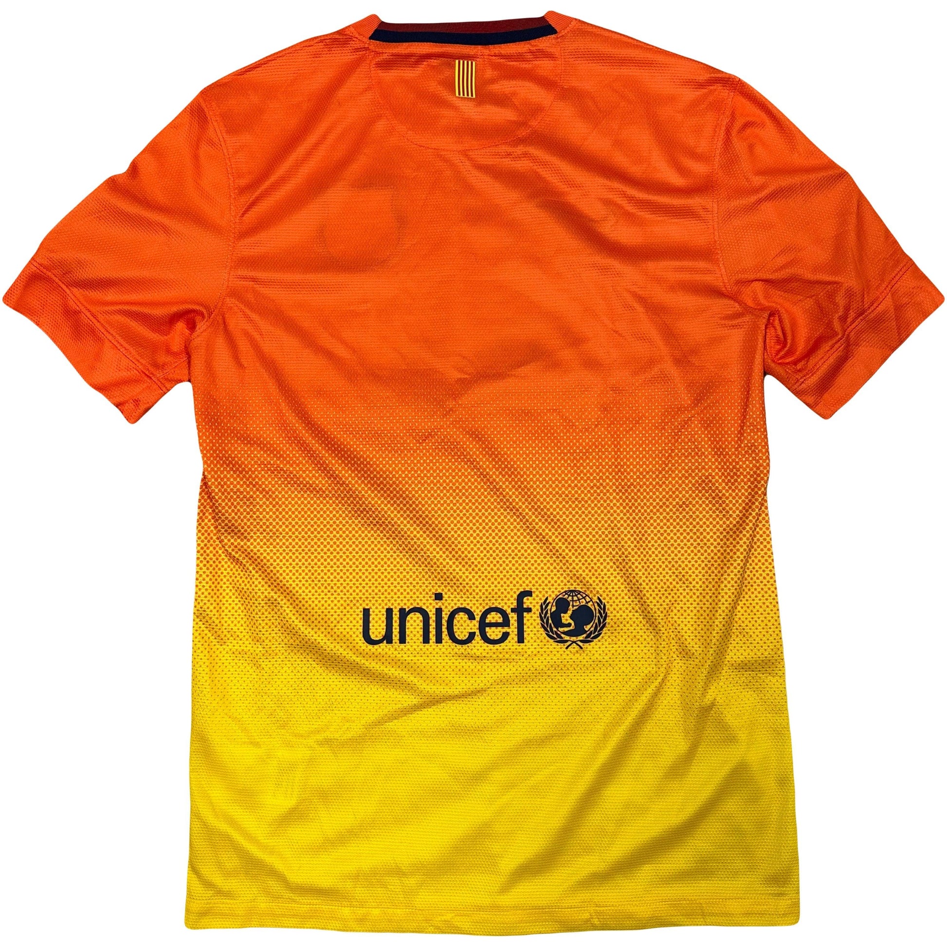 Nike Barcelona 2012/13 Away Shirt In Orange & Yellow ( S ) - Known Source