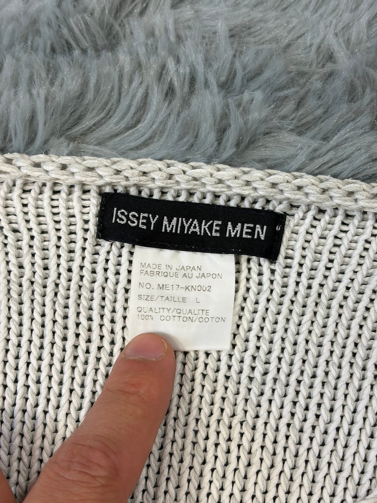 Issey Miyake MEN 2011 Cable Knit Inside-Out Effect Jumper - M/L | O/S, Grey