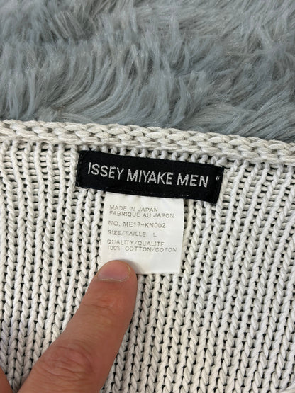 Issey Miyake MEN 2011 Cable Knit Inside-Out Effect Jumper - M/L | O/S, Grey
