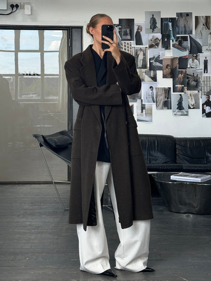 Giorgio Armani Le Collezioni 1990s Pure Wool Double Breasted Coat - XL/XXL