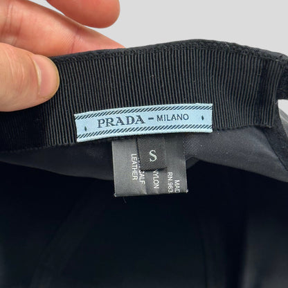 Prada Milano 2017 Saffiano Race Logo Nylon Cap - OS