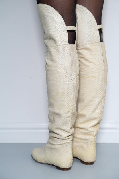 CHLOE SNAKESKIN BOOTS (EU 36) | DEFAULT TITLE, Yellow