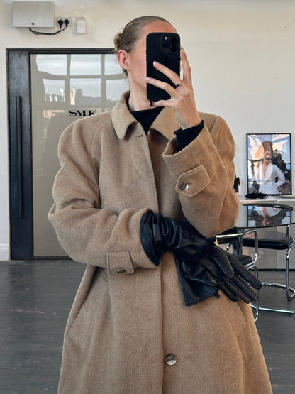 Christian Dior Monsieur 1970s Wool Concealed Placket Coat - XL/XXL