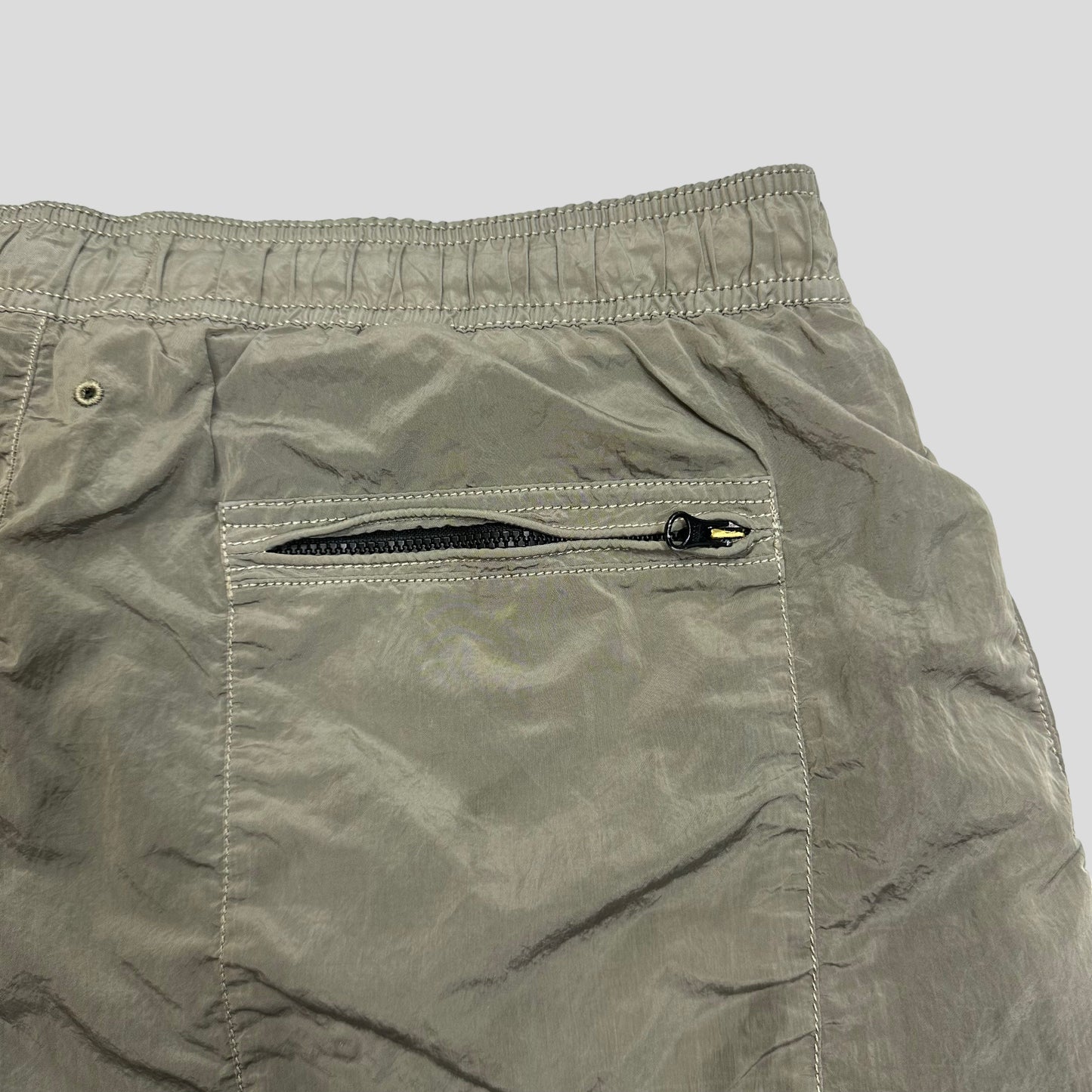 Stone Island SS18 Nylon Metal Compass Logo Shorts - L