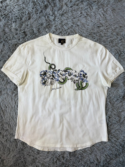 Just Cavalli 00’s Sequin Serpent Embroidered T-shirt - M | O/S, Red