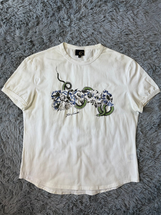 Just Cavalli 00’s Sequin Serpent Embroidered T-shirt - M | O/S, Red