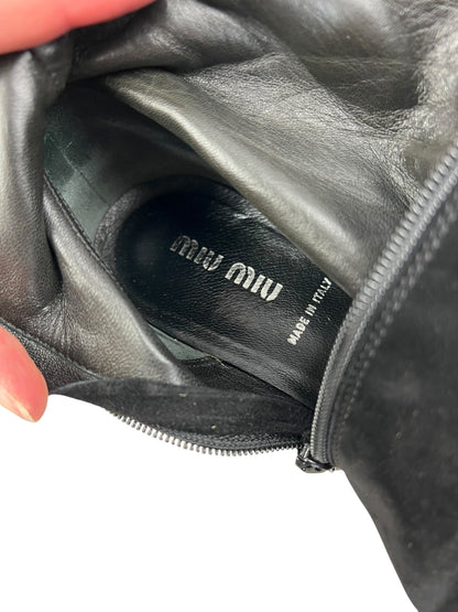 Miu Miu 2000s kitten heel boots | BLACK, Black