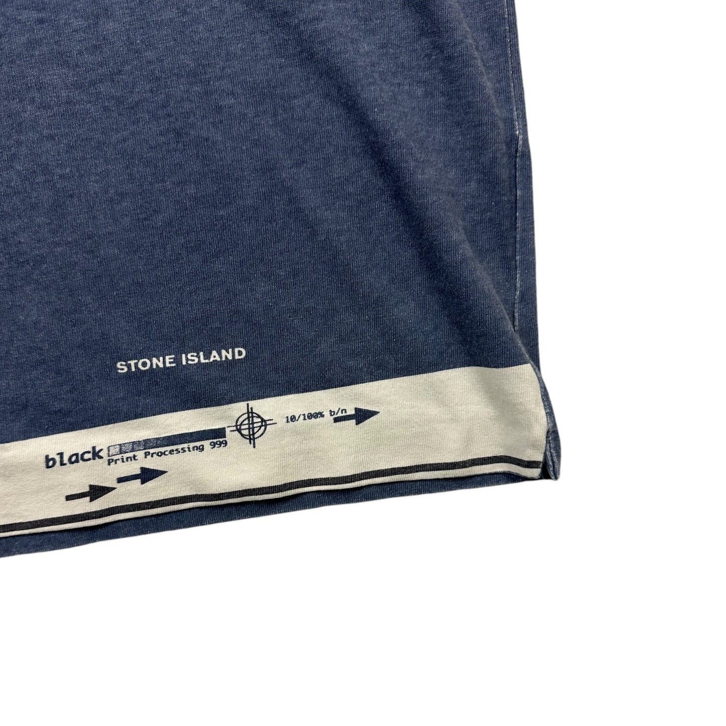 1999 Stone Island Navy Print Process T-Shirt