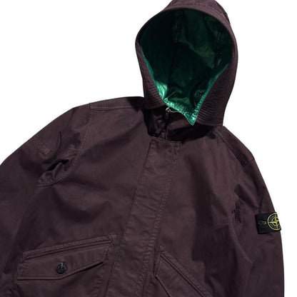Stone Island Reversible Spaceman Jacket | Medium, Metallic Green, Brown
