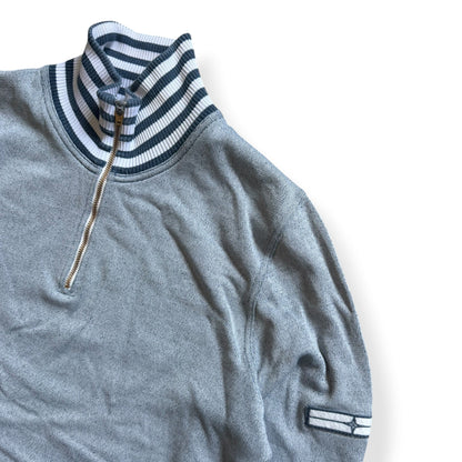 SS2008 Stone Island Denims Striped 1/4 Zip (L) | Large, Multicoloured