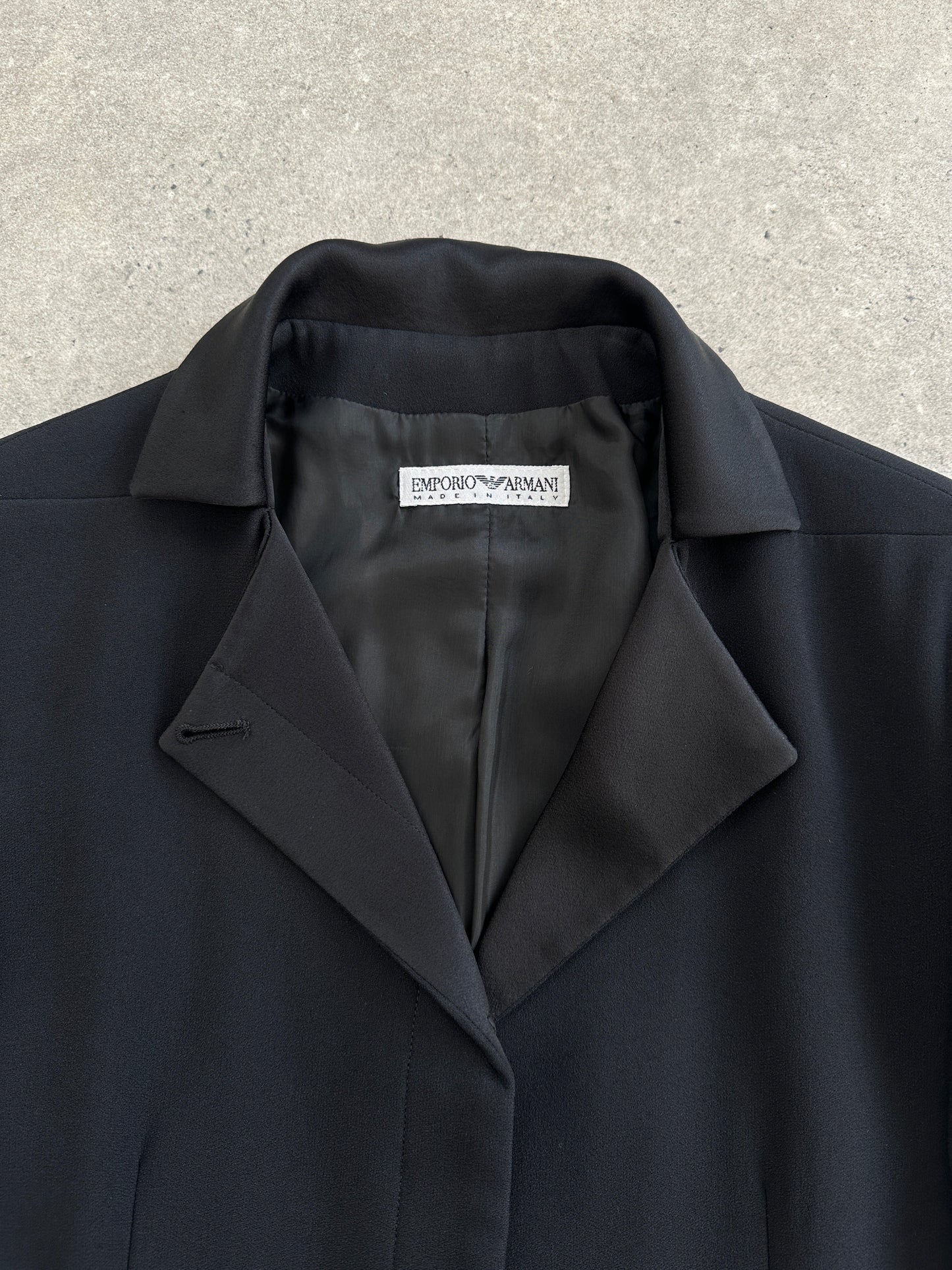 Emporio Armani 1990s High Neck Tailored Blazer Jacket - M