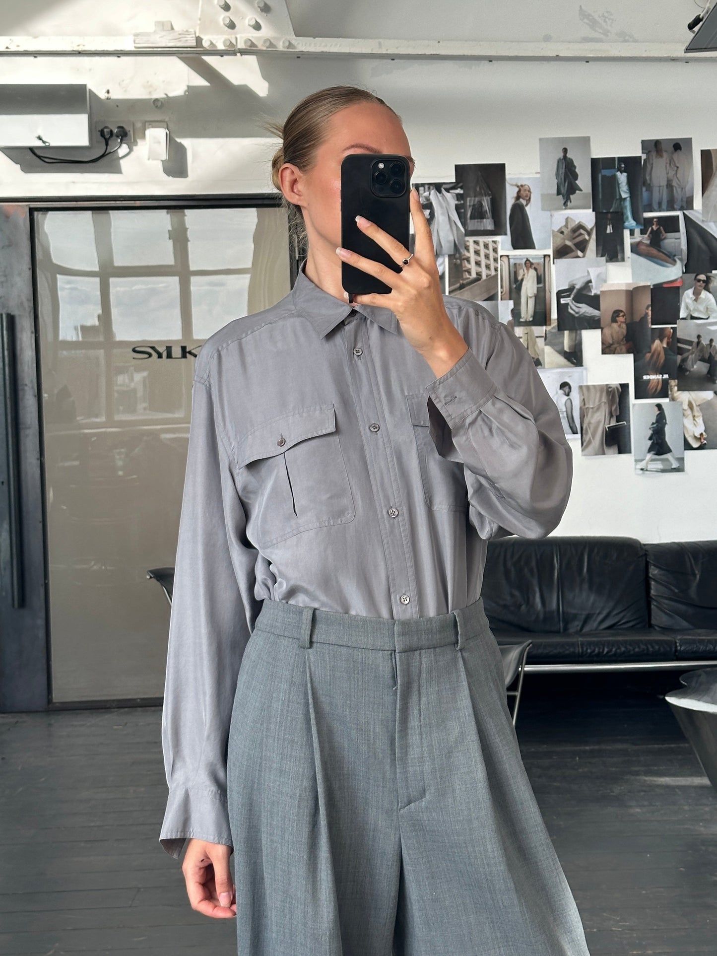 Vintage 1990s Relaxed Pure Silk Shirt - L