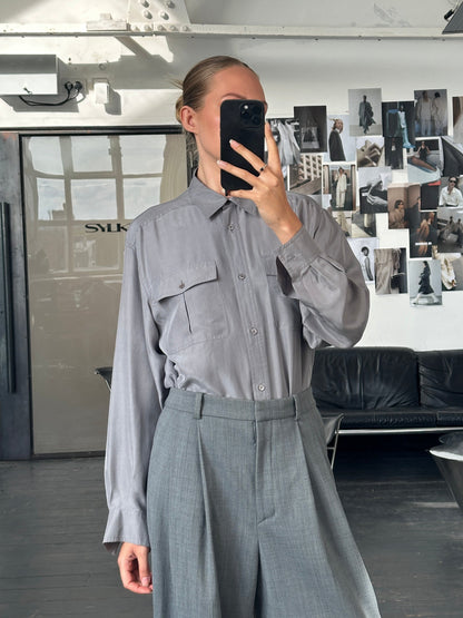 Vintage 1990s Relaxed Pure Silk Shirt - L