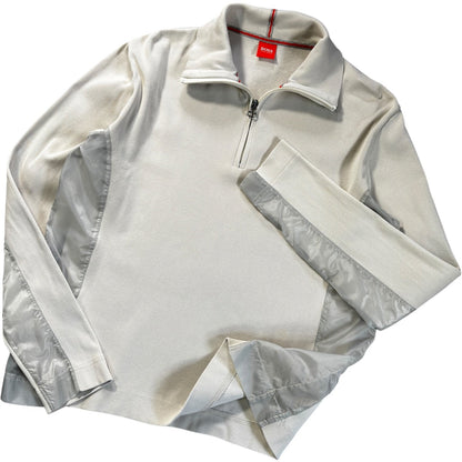 Hugo Boss Orange 00’s Panelled Translucent Quarter Zip Jumper M | Medium, Multicoloured