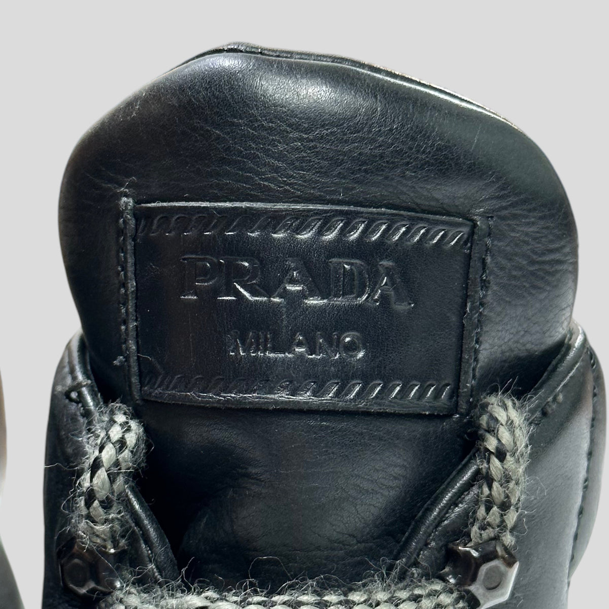 Prada Milano Leather Combat Boots - UK4.5/5 | O/S, Camo