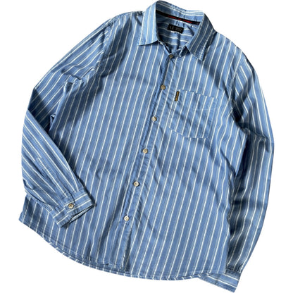 Armani Jeans 00’s Cotton Striped Shirt L | Large, Blue