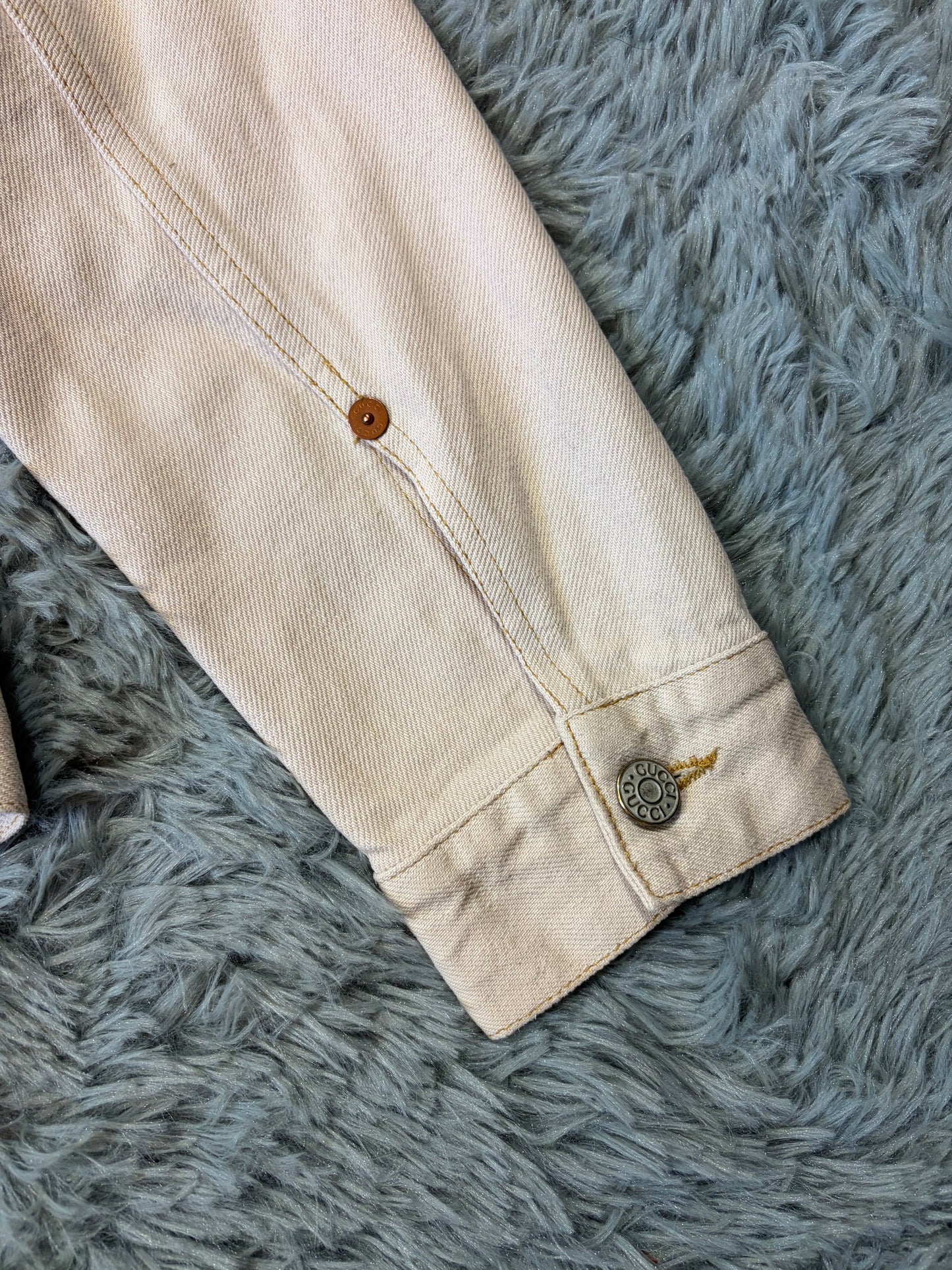 Gucci by Tom Ford 00’s Pale Pink Mens Trucker Jacket - IT52 | O/S, Pink