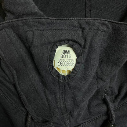 90s Massimo Osti Production Navy Built In 3M Smog Mask Hooded Jacket