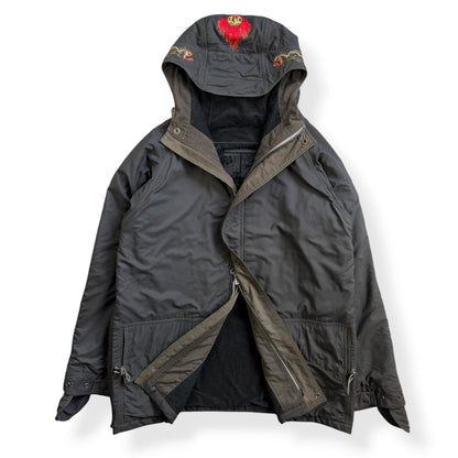 AW99/00 Maharishi Shower Repellent Waxed Jacket (L) | Large, Red