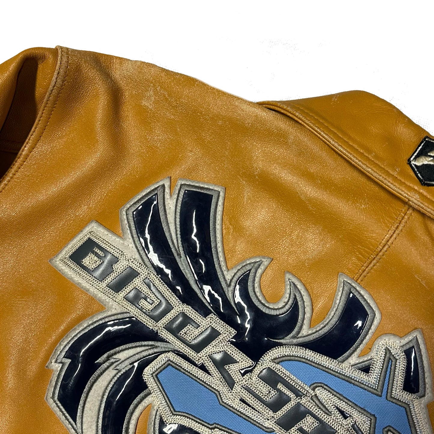 Avirex Black Spider Leather Jacket In Brown ( M )