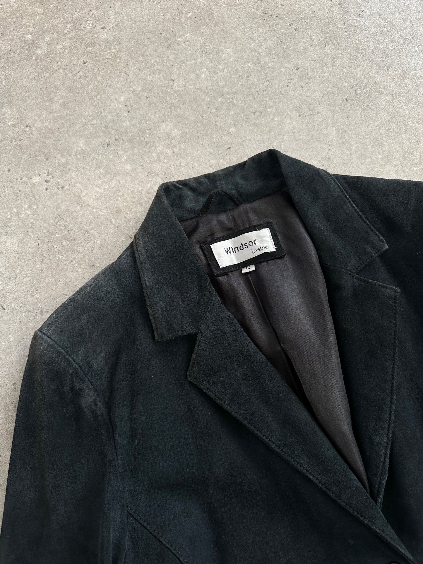 Vintage 1990s Suede Belted Jacket - S/M