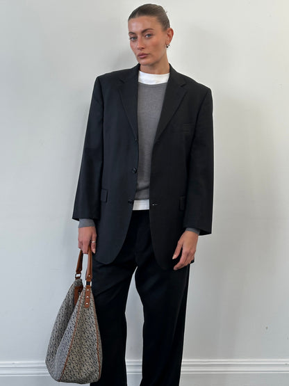 Yves Saint Laurent Pour Homme 1990s Pure Wool Single Breasted Suit - 40S/W32