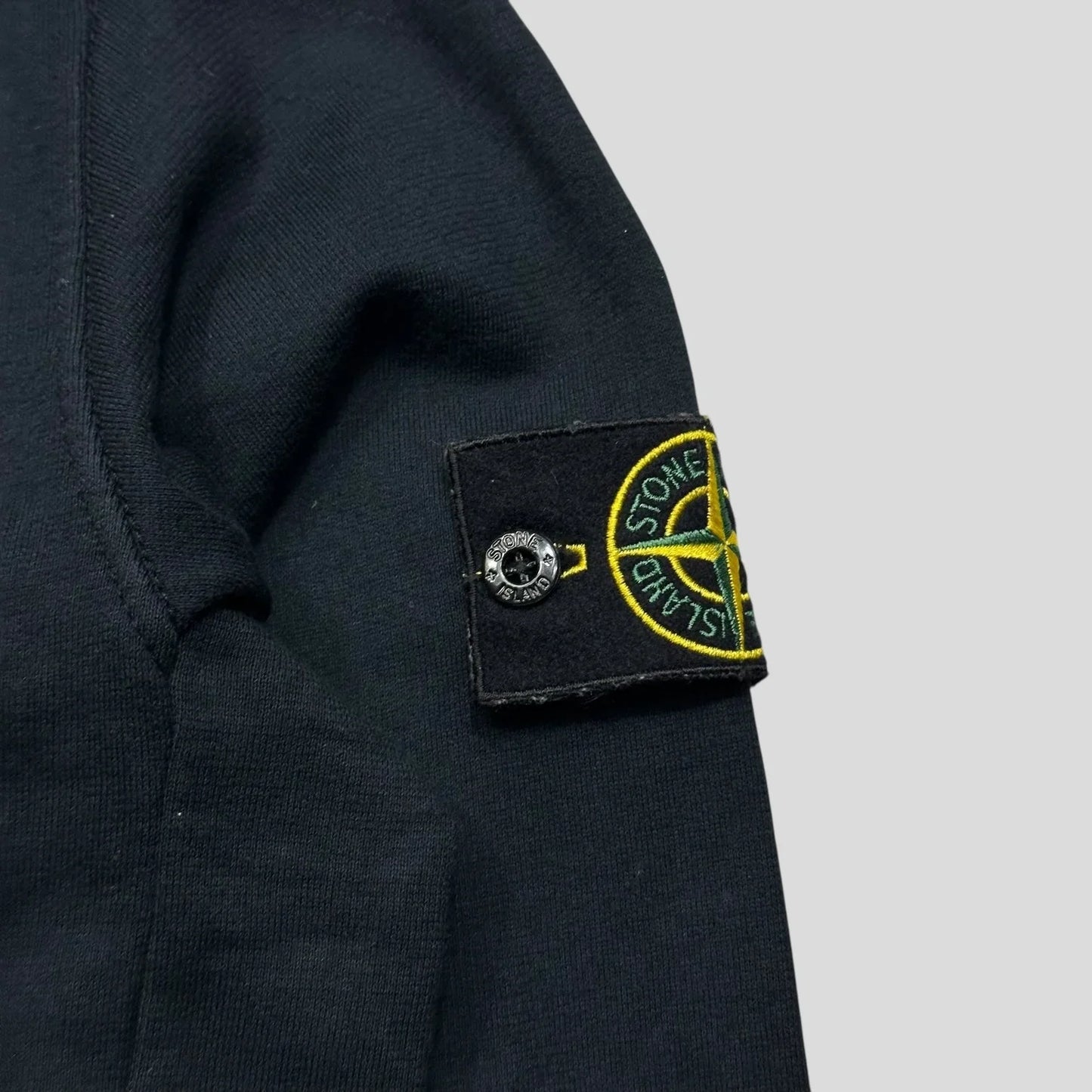Stone Island Navy Heavy Cotton Zip-up Hoodie - M/L